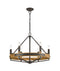 CLA FUNALE: Candelabra 6-Light Interior Pendants Natural Wood / Oak Wood 220-240V - FUNALE1, FUNALE4