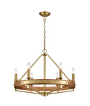 CLA FUNALE: Candelabra 6-Light Interior Pendants Natural Wood / Oak Wood 220-240V - FUNALE1, FUNALE4