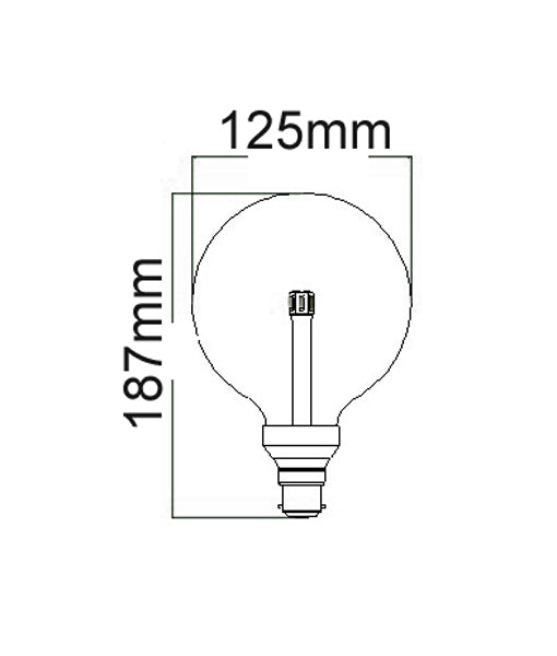 CLA G125 LED Lamps and Globes 3000K 5000K Clear / Frosted 6W 90-264V - G125 -CLA Lighting