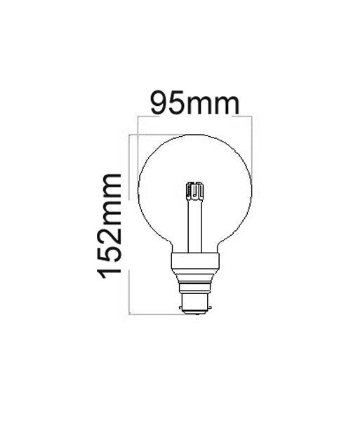 CLA G125 LED Lamps and Globes 3000K 5000K Clear / Frosted 6W 90-264V - G125 -CLA Lighting