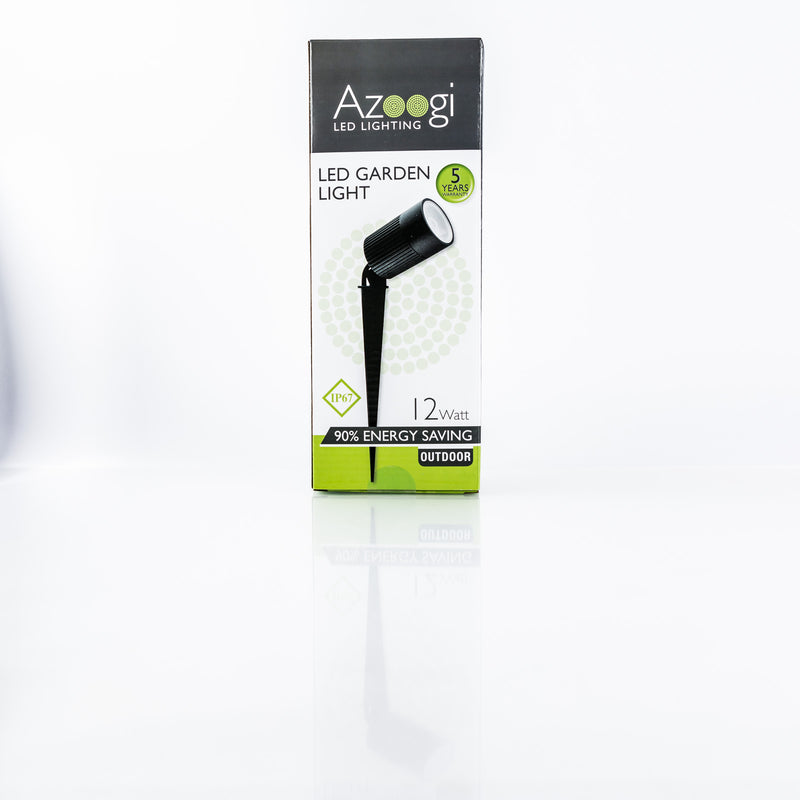 Azoogi Garden Spike Lights 2700K 6000K Black 12W 12/24V IP67 - GL003, GL004