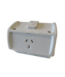 CLA Single / Double Weatherproof Surface Sockets Electrical Accessories 250V IP53 - GPO -  CLA Lighting