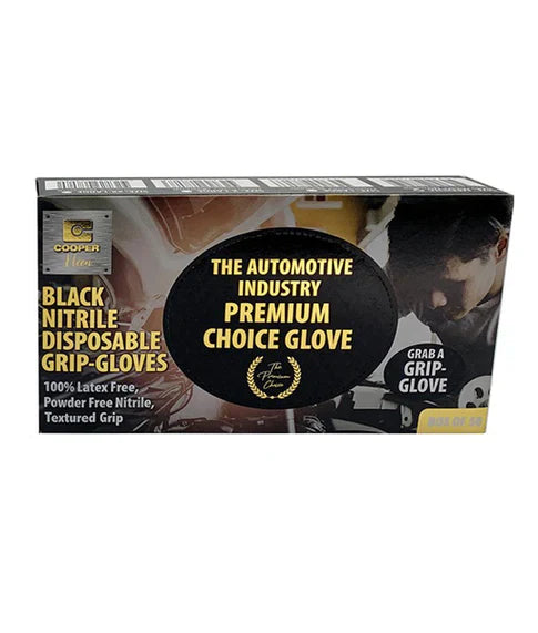 CLA Grab A Glove: Premium Black Nitrile Disposable Gloves Accessories Black - GRIPGLOVEM, GRIPGLOVEXL - CLA Lighting