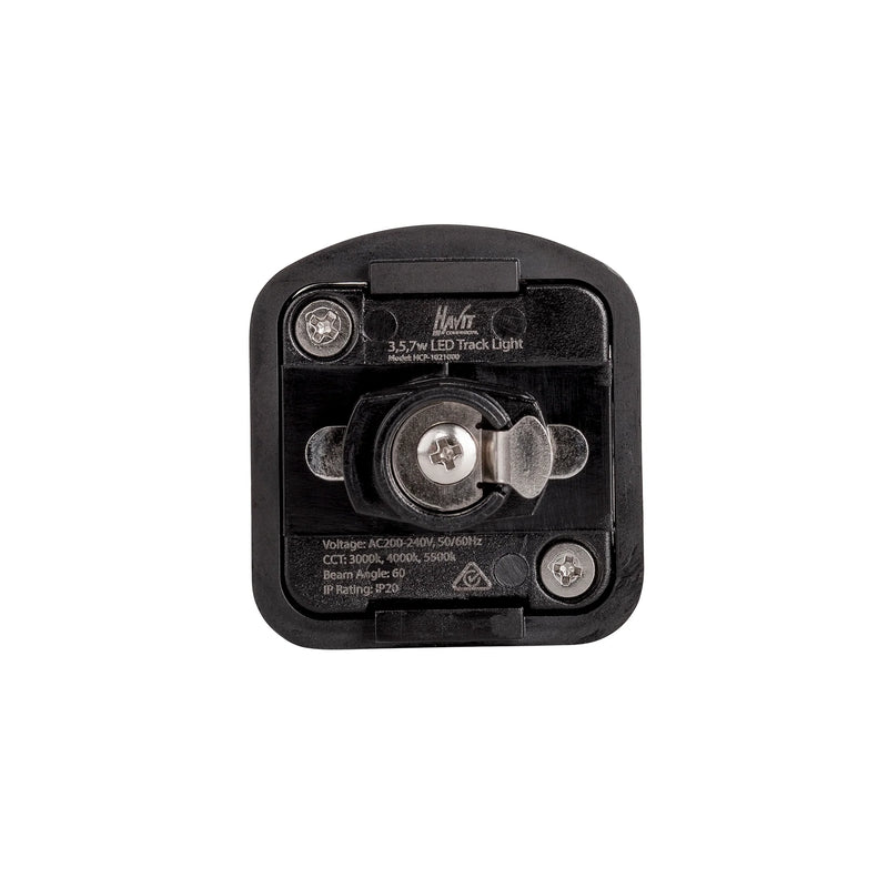 Havit Commercial Track Adaptor to suit Single Circuit Track Accessories Black IP20 - HCP-102100-ADAPTOR 