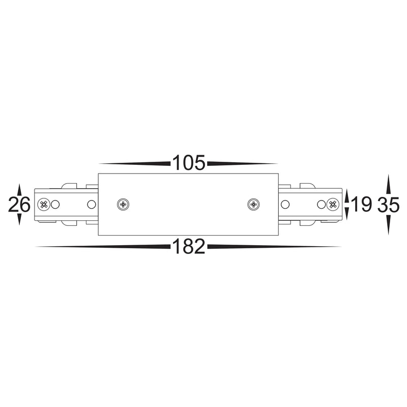 Havit Commercial Single Circuit Centre Feed Accessories Black IP20 - HCP-102100-CF