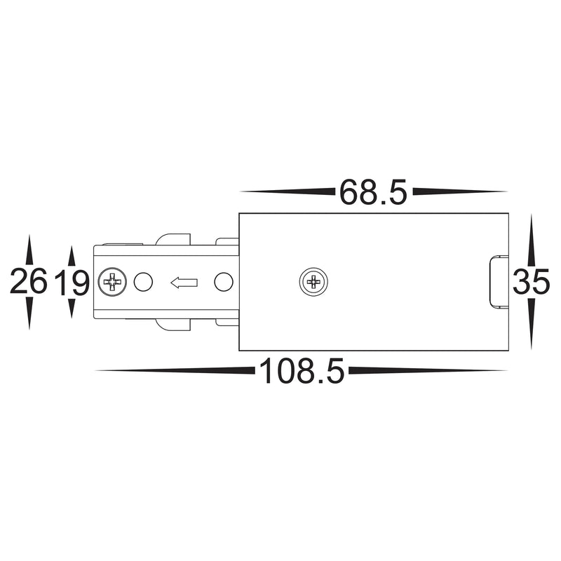 Havit Commercial Single Circuit Live End Accessories Black IP20 - HCP-102100-LE