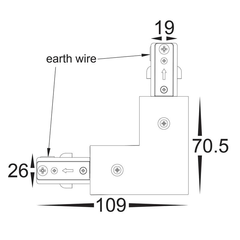 Havit Commercial Single Circuit L-Shape Connector Accessories Black IP20 - HCP-102100-LSC