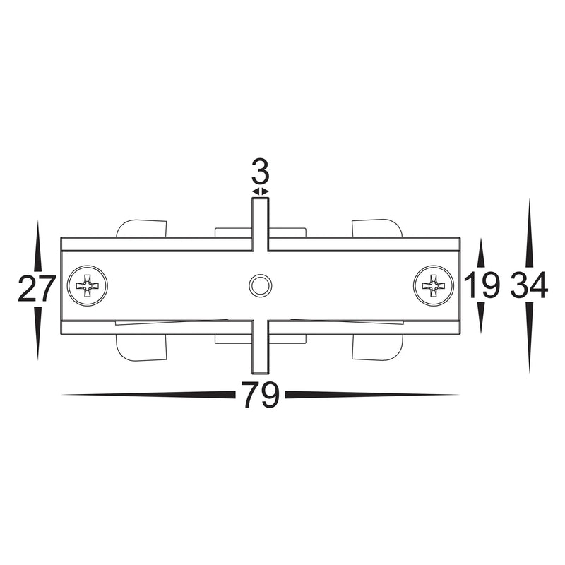 Havit Commercial Single Circuit Straight Joiner Accessories Black IP20 - HCP-102100-SJ