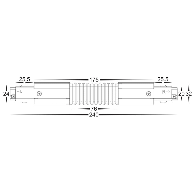 Havit Commercial Three Circuit Flexible Connector Accessories Black - HCP-102300-FC