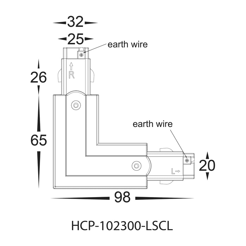 Havit Commercial Three Circuit L-Shape Connectors Accessories Black - HCP-102300-LSC