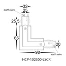 Havit Commercial Three Circuit L-Shape Connectors Accessories Black - HCP-102300-LSC