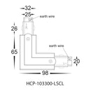 Havit Commercial Three Circuit L-Shape Connector Accessories White - HCP-103300-LSC