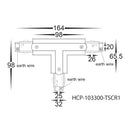 Havit Commercial Three Circuit T-Shape Connector Accessories White - HCP-103300-TSC