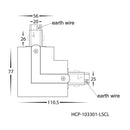 Havit Commercial Three Circuit Recessed Track L-Shape Connector Accessories White - HCP-103301-LSC 