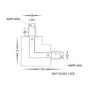 Havit Commercial Three Circuit Recessed Track L-Shape Connector Accessories White - HCP-103301-LSC 