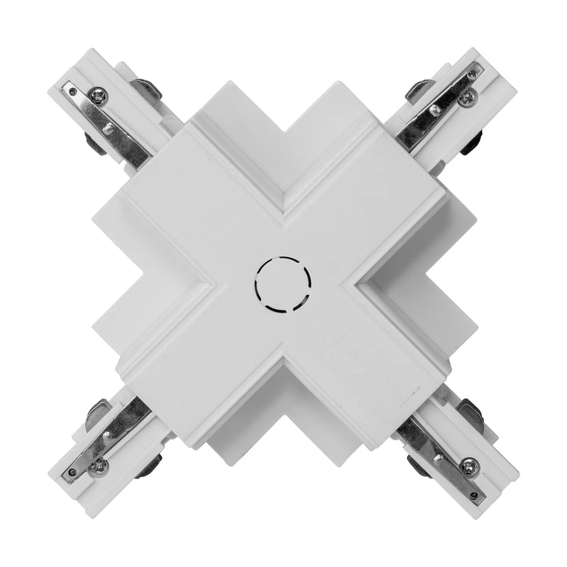 Havit Commercial Three Circuit Recessed Track X-Shape Connector Accessories White - HCP-103301-XSC 