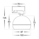 Havit Commercial Ondo Three Circuit Dimmable Tracklights Tri- Black 6W/9W 240V IP20 - HCP-1020911