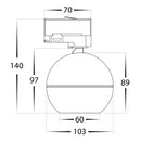 Havit Commercial Ondo Three Circuit Dimmable Tracklights Tri- White 6W/9W 240V IP20 - HCP-1030912