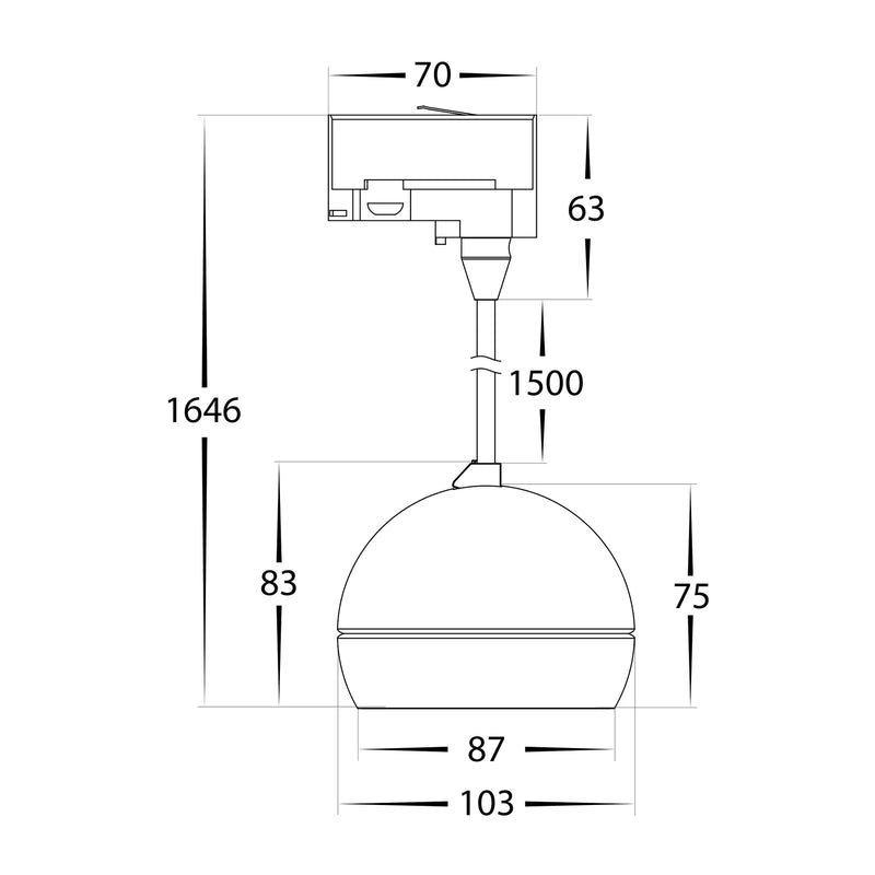 Havit Commercial Ondo Three Circuit Dimmable Pendants Tri- Black 6W/9W 240V IP20 - HCP-1020921