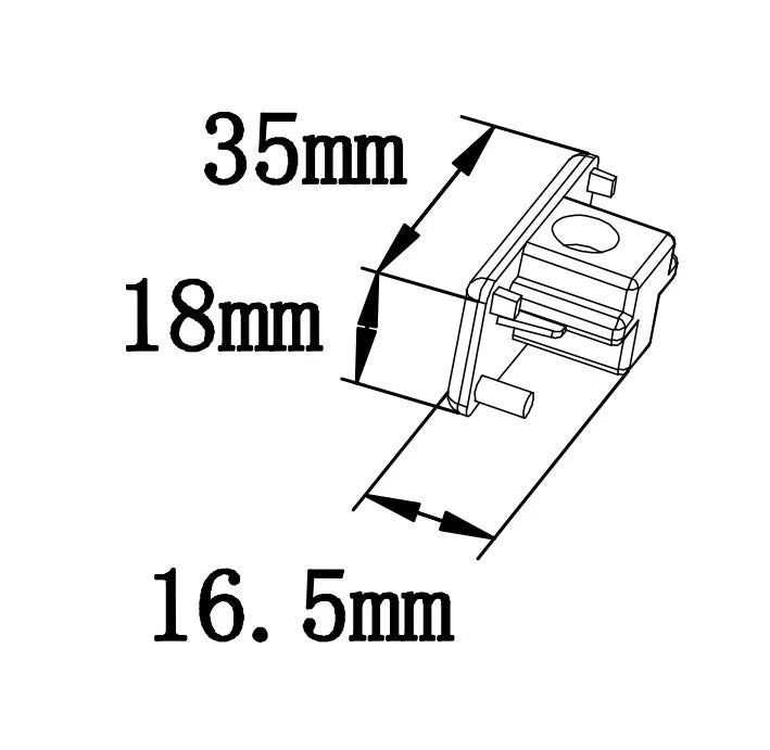 Havit Commercial End Cap to suit Single Circuit Track Accessories Black IP20 - HCP-102100-EC