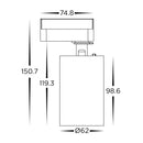 Havit Commercial Single Circuit Dimmable Tracklights 5 Colour Black 12W 240V IP20 - HCP-1021201