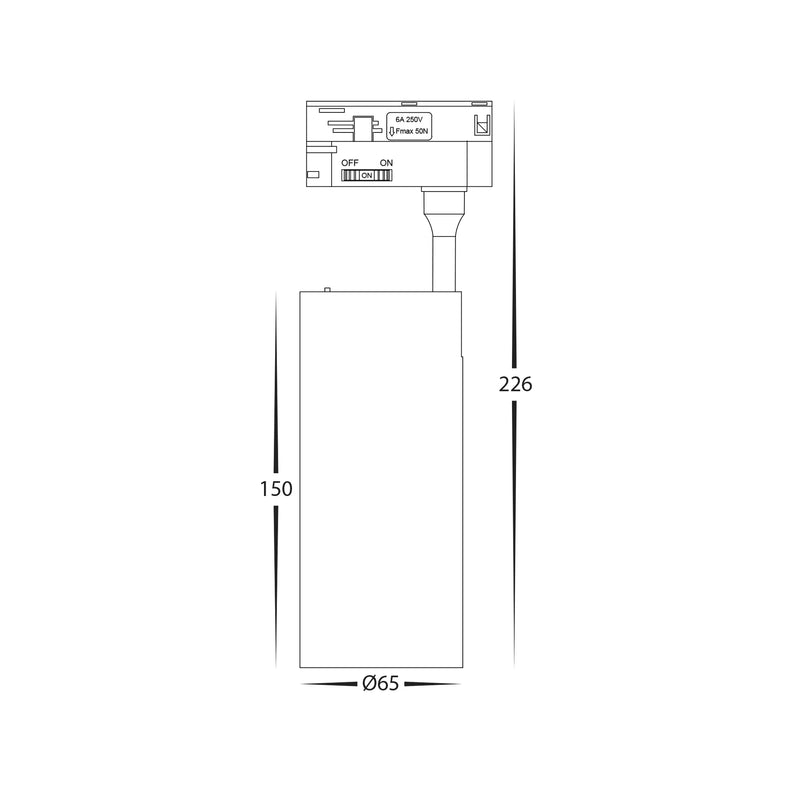 Havit Commercial Single Circuit Dali Dimmable Tracklights 5 Colour White 20W 240V IP20 - HCP-1032004