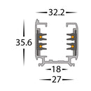 Havit Commercial Three Circuit Track or Single Circuit Dali Track Accessories Black IP20 - HCP-102310, HCP-102320, HCP-102330 