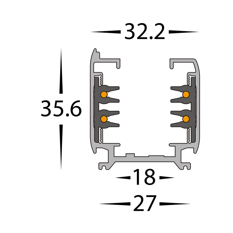 Havit Commercial Three Circuit Track or Single Circuit Dali Track Accessories Black IP20 - HCP-102310, HCP-102320, HCP-102330 