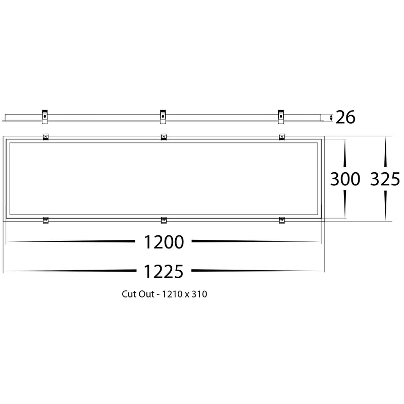 Havit Commercial Recessed Kit Accessories to Suit Rectangle LED Panel 40W - HCP-17340-R-REC