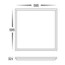 Havit Commercial Square LED Panel Tri- White 40W 240V IP20 - HCP-173400-S, HCP-173400-S-ND, HCP-173400-S-DALI