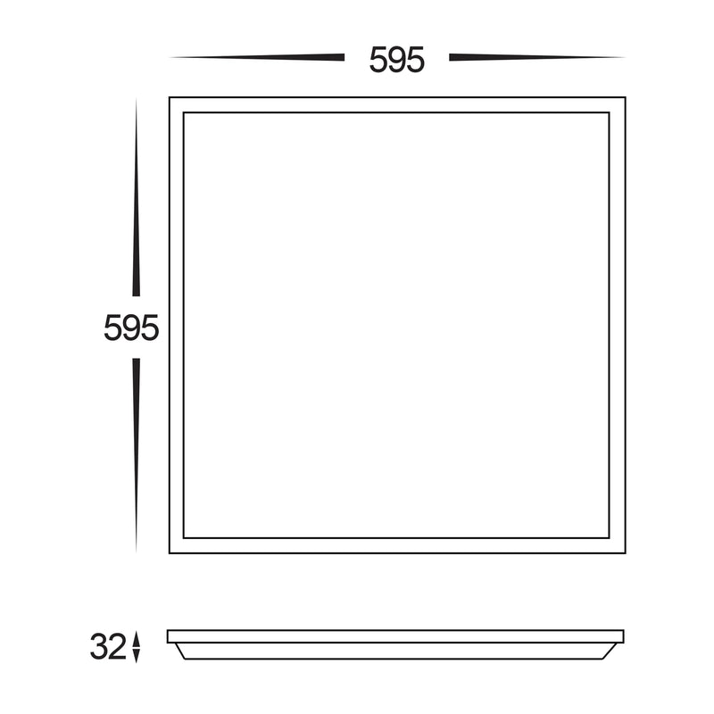 Havit Commercial Square LED Panel Tri- White 40W 240V IP20 - HCP-173400-S, HCP-173400-S-ND, HCP-173400-S-DALI