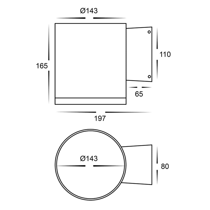 Havit Commercial Dali Tunable Fixed Down Exterior Wall Lights 2700K-6500K White 15W 240V IP65 - HCP-213154