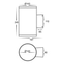 Havit Commercial Dali Tunable Up & Down Exterior Wall Lights 2700K-6500K White 2x15W 240V IP65 - HCP-213304