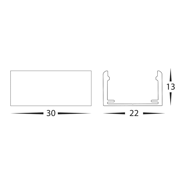 Havit Commercial Mounting Clips to suit Wall Washer Lights Silver 18W IP20 - HCP-24718-MC