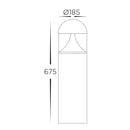 Havit Commercial 675mm Large LED Bollards Tri- Black 24W 240V IP65 - HCP-262350