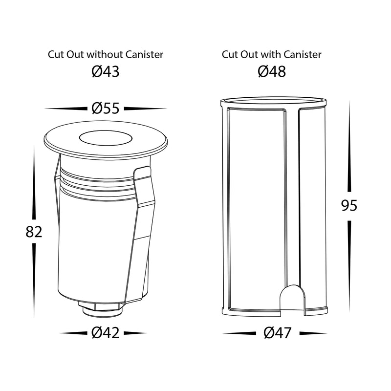 Havit Commercial Inground Garden Step and Up Lights Tri- Solid Brass 2.5W 24V IP67 - HCP-275101