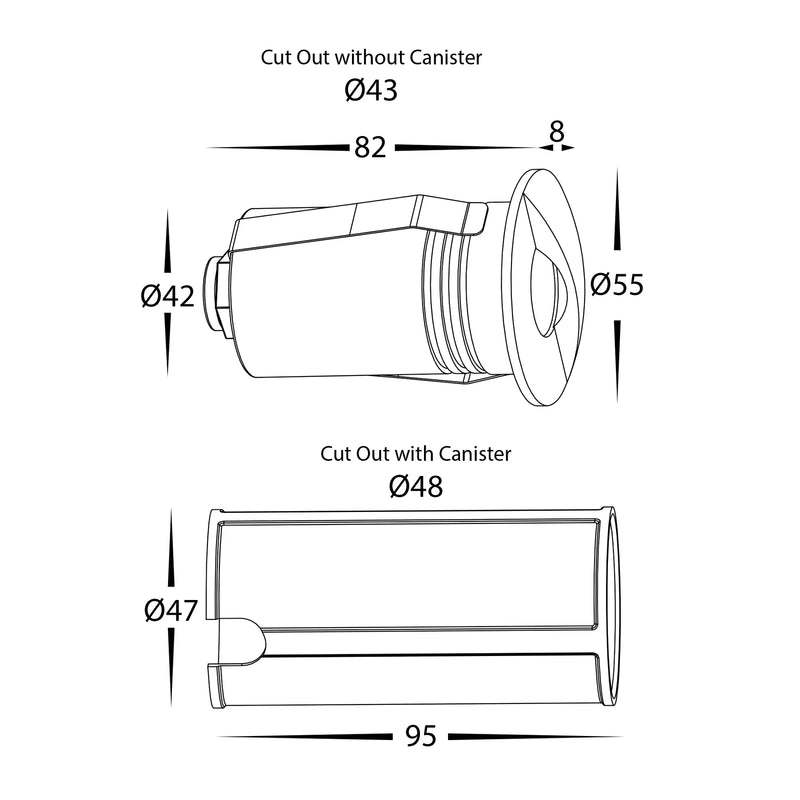 Havit Commercial Exterior Wall Lights with Eyelid Tri- 316 Stainless Steel 2.5W 24V IP67 - HCP-271102