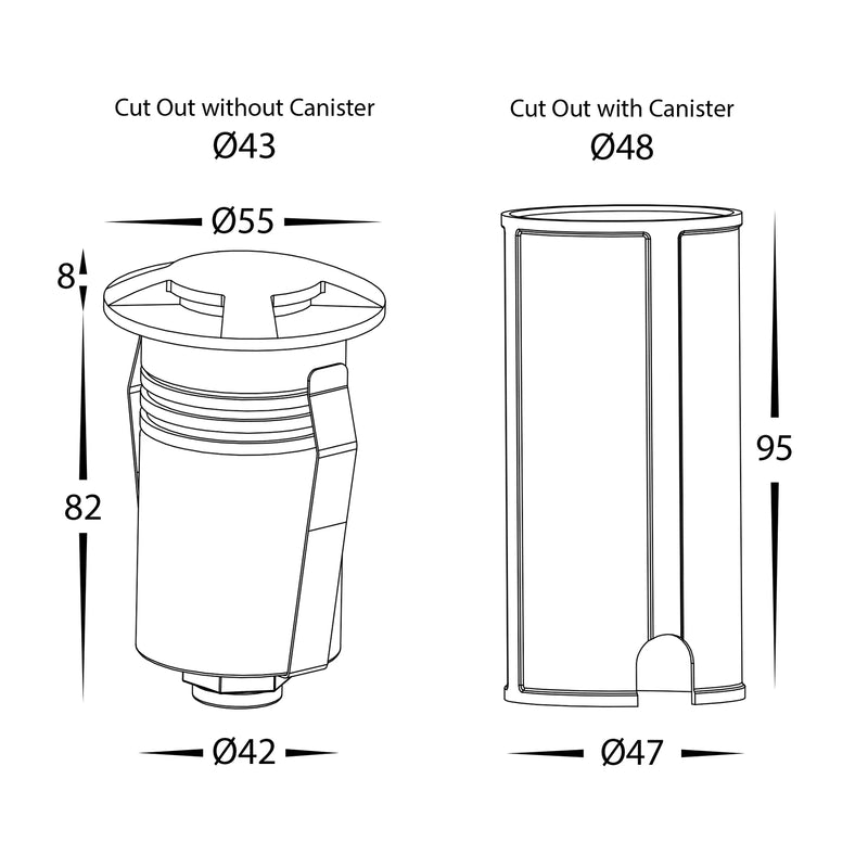 Havit Commercial 4 Way Inground Garden Step and Up Lights Tri- Solid Brass 2.5W 24V IP67 - HCP-275106 