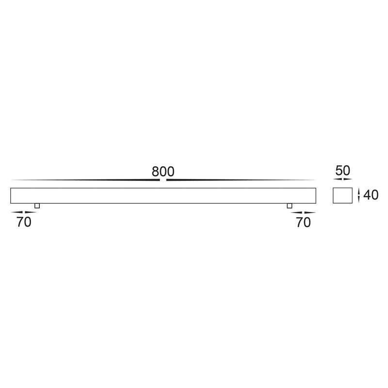 Havit Commercial 800mm Surface Mounted Rectangle Canopy Pendants Black IP20 - HCP-482009