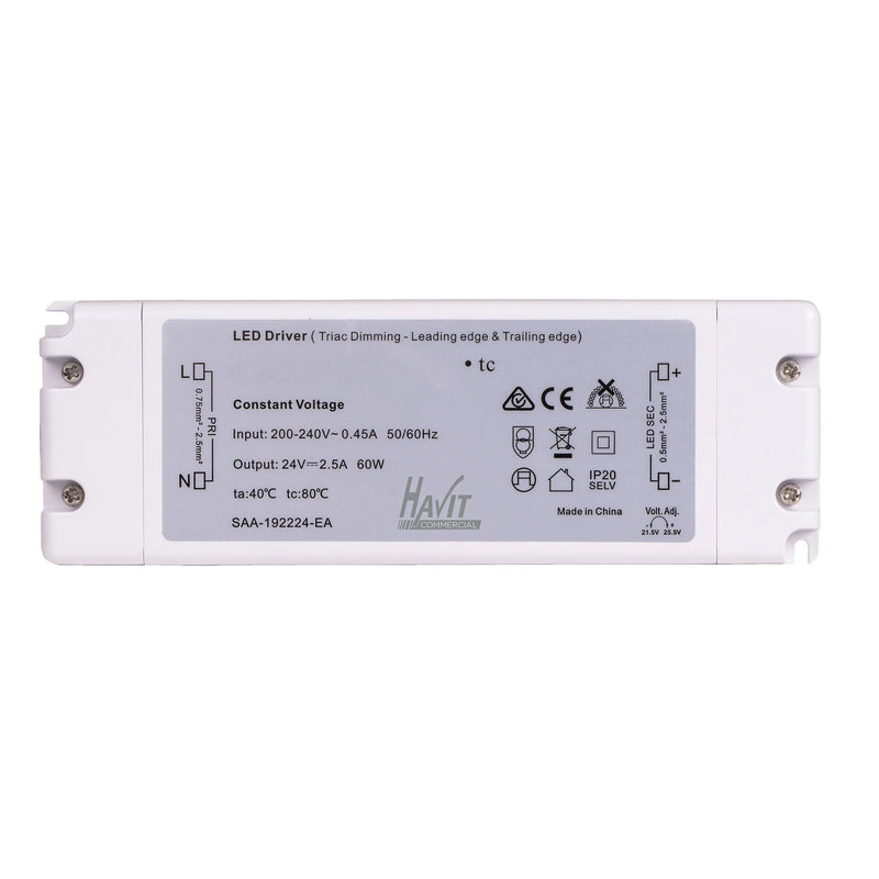 Havit Commercial TRIAC Dimmable LED Driver 60W 24V IP20 - HCP-51231 