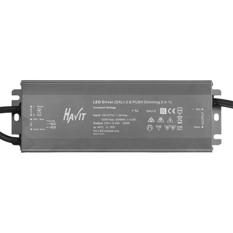 Havit Commercial DALI + Push Dim Dimmable LED Driver 100W 24V IP66 - HCP-522431