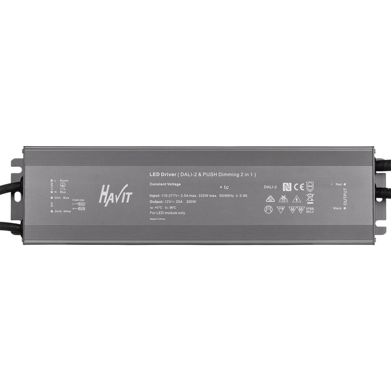 Havit Commercial DALI + Push Dim Dimmable LED Driver 300W 24V IP66 - HCP-522731 