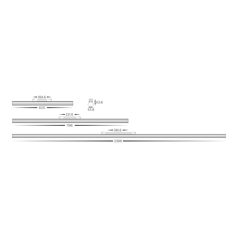 Havit Commercial Triac + 0-1/10v Dimmable Linear Module with Standard Diffuser Pendants Tri- Black 17W/ 34W/ 68W 240V IP20 - HCP-602010