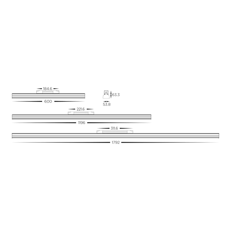 Havit Commercial Triac + 0-1/10v Dimmable Linear Module with Prismatic Diffuser Pendants Tri- Black 14W/ 28W/ 40W 240V IP20 - HCP-602020