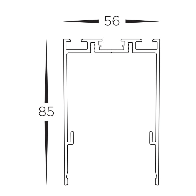 Havit Commercial Aluminium Profile to suit Linear Modules Black IP20 - HCP-602100-PM, HCP-602100-2.5M