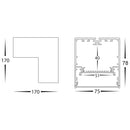 Havit Commercial L-Shape Proline Connector Accessories Tri- White 12W 240V IP20 - HCP-603002-L, HCP-603004-L