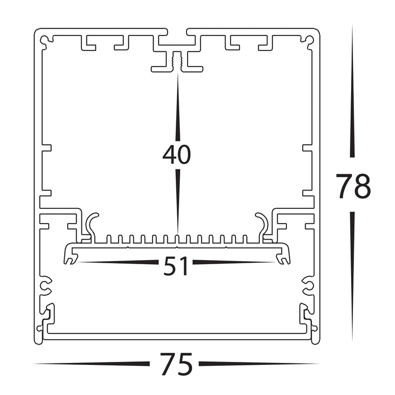 Havit Commercial 600mm Proline Pendant Extensions Tri- White 24W 240V IP20 - HCP-603242, HCP-603244