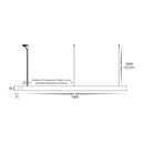 Havit Commercial 1800mm Proline Pendants with Power Feed and Canopy Tri- White 72W 240V IP20 - HCP-693722, HCP-693724