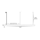 Havit Commercial 2400mm Proline Pendant with Power Feed and Canopy Tri- White 96W 240V IP20 - HCP-693962, HCP-693964