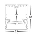 Havit Commerical 2400mm Proline Pendants Extension Tri- Black 96W 240V IP20 - HCP-602962, HCP-602964